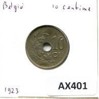 10 CENTIMES 1923 BELGIUM Coin DUTCH Text #AX401.U - 10 Cent