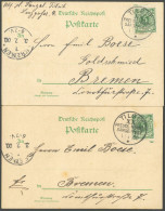 SST Bis 1918 01 BRIEF, TILSIT XX PROVINZIAL SÄNGERFEST, 1.7.00, 2 Verschiedene Farbige Sonderkarten, Pracht - Covers & Documents