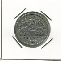 2 FRANCS 1943 FRANKREICH FRANCE Französisch Münze #AK671.D - 2 Francs
