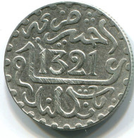 1/2 DIRHAM AH 1321 -1903 MOROCCO Abd Al-Aziz Birmingham Münze #W10472.15.D - Morocco