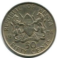 50 SHILLINGS 1974 KENYA Coin #AZ201.U - Kenya