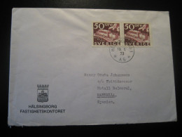 HELSINGBORG 1973 To Hotel Balmoral Marbella Malaga Spain Bus Autobus Stamp On Cancel Cover SWEDEN Van Truck Autocar - Bus