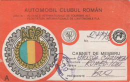 Romania - Bucuresti - ACR - Carnet De Membru - Membership Cards