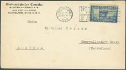 US-FLUGPOST 1929, Internationale Zivil-Luftfahrt-Konferenz: Seepostbrief Des österreichischen Konsulats (Cleveland) Mit  - Other & Unclassified