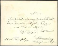 AUTOGRAFEN Johann Bernhard Graf Von Rechberg Und Rothenlöwen (1806-1899) österreichischer Diplomat, Außenminister Und Mi - Other & Unclassified