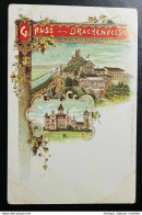 AK Litho Gruss Vom Drachenfels Nicht Gelaufen Ca. 1900 - Drachenfels