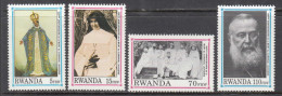 1992 Rwanda Cardinal Lavigerie Complete Set Of 4 MNH  **DIFFICULT** - Neufs