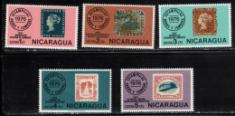 NICARAGUA Scott # 1038-42 MH - Old  Stamps On Stamps 1 - Nicaragua