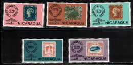 NICARAGUA Scott # 1038-42 MH - Old  Stamps On Stamps 2 - Nicaragua