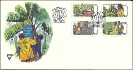 Venda - 1980 - Banana Industry - Complete Set On FDC - Venda