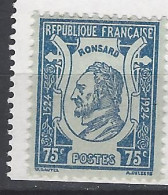 FRANCE 1924  TIMBRE 209 4 EME CENTENAIRE DE LA NAISSANCE DU POETE PIERRE RONSARD ( 1524 1585 ) NEUF SANS CHARNIERE - Neufs