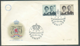 3 Et 6Fr. Couple Grand Ducal Obl. AVENEMENT LUXEMBOURG Sur Enveloppe 1er Jour Du 11-11-1965  - 20971 - FDC