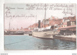 CPA ITALIE ITALIA ANCONA Panorama Ship Boat VILLAM FIUME ?? PICTURE POSTCARD USED - Ancona