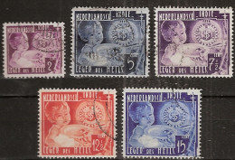 Ned Indie 1936 Leger Des Heils NVPH 221-225 Gestempeld, Cancelled - Indes Néerlandaises