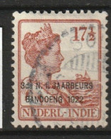 Ned Indie 1922 17.5 Ct Met Opdruk "3de N.I. JAARBEURS BANDOENG 1922" NVPH 158 Gestempeld - Indes Néerlandaises