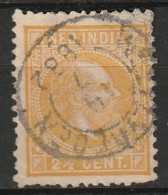 Ned Indie 1870 Koning Willem III. 2,5 Cent. NVPH 7 Cat € 37,50 Centraal Gestempeld - Indes Néerlandaises