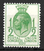 GB.....KING GEORGE V...(1910-36)......U.P.U..... HALFd......SG434.......MNH.. - Neufs