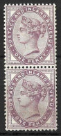 GB.....QUEEN VICTORIA...(1837-01)...." 1881...".....SURFACE PRINTED.......1d .....DIE II......PAIR......MH.. - Ungebraucht