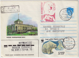 USSR / Russia - 1991 Polar Cover (Polar Bear Theme) From Ship "N. KUKOVEROVA" Via Murmansk To Leningrad (St-Petersburg) - Briefe U. Dokumente