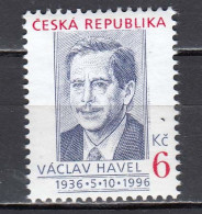 Czech Rep. 1996 - 60th Birthday Of Vaclav Havel, Mi-Nr. 124, Stamp From Block 3, MNH** - Neufs
