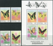 Burundi - 1029/1032 + BL132 - Papillons - 1993 - MNH - Nuovi