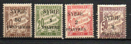 Col33 Colonie Syrie Taxe N° 22 à 25 Neuf X MH Cote : 7,50€ - Timbres-taxe