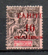 Col33 Colonie Tahiti N° 31 Neuf X MH Cote : 12,00€ - Unused Stamps