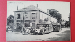 Brecy , Café Central Hotel , 2 Autocar Bourges La Charité , Carte Très Rare - Autres & Non Classés