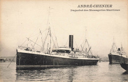 Bateau * Le Paquebot ANDRE CHENIER * Compagnie Des Messageries Maritimes - Steamers