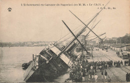 Bateau * Le Paquebot LE CHILI * L'échouement En Garonne * Compagnie Des Messageries Maritimes * Accident Catastrophe - Dampfer