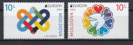 MOLDOVA 2023 EUROPA CEPT.PEACE – The Highest Value Of Humanity.Set 2 Stamps. MNH - 2023