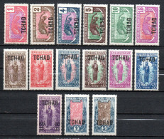 Col33 Colonie Tchad N° 1 à 7 + 9 à 14 + 16 & 18 Neuf X MH Cote : 78,50€ - Unused Stamps