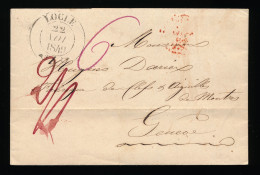 LETTER   LOCLE 22 NOV 1849   TO GENEVE    LOOK SCANS - ...-1845 Prephilately