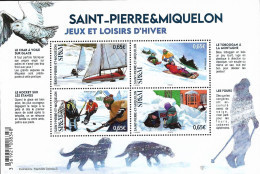 SP & M 2023 - Yv N° F1305 **  Bloc - Jeux Et Loisirs D'hiver (timbres 1305 à 1308) - Nuevos