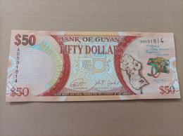 Billete De Guyana De 50 Dólares, Año 2016, UNC - Guyana