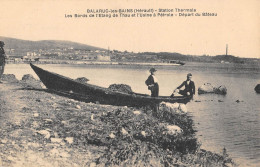 CPA 34 BALARUC LES BAINS LES BORDS DE L'ETANG DE THAU ET USINE A PETROLE DEPART DU BATEAU - Sonstige & Ohne Zuordnung