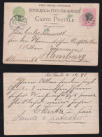 Brazil Brasil 1898 BP 56 100R Stationery Card SAO PAULO To HAMBURG Germany - Entiers Postaux