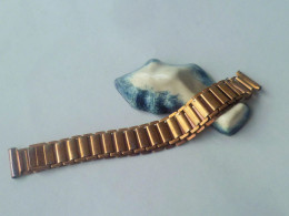 Vintage !   50s' Gold Tone Ladder Military Watch Bracelet Band 14mm (#90) - Watches: Bracket