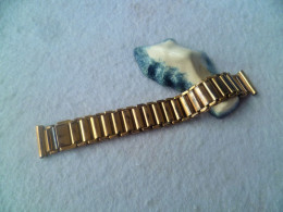 Vintage !   50s' Gold Tone Ladder Military Watch Bracelet Band 16mm " Anchor Trademark" (#92) - Watches: Bracket