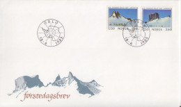 FDC Obl. Oslo Le 18 - 4 1985 Sur N° 874, 875 (paysages De Dronning Maud Land) - Cartas & Documentos