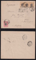 Brazil Brasil 1898 Registered Cover 3x200R + 100R Madrugada TAUBATE To VIENNA Austria - Cartas & Documentos