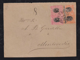 Brazil Brasil 1900 Cover Front MADRUGADA 600R RIO X MONTEVIDEO Uruguay - Storia Postale