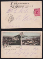 Brazil Brasil 1901 Picture Postcard SANTOS X LE HAVRE France Via LISBOA - Brieven En Documenten