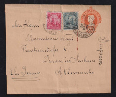 Brazil Brasil 1914 Uprated Stationery Wrapper SAO PAULO X DRESDEN Germany 150R Rate - Cartas & Documentos