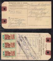 Brazil Brasil 1965 Airmail Bulletin De Expedition Parcle Tag WINNEBAG USA To JOIAS Goias - Storia Postale