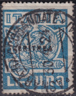 Eritrea 1923 Sc 72 Sa 68 Used Asmara Racommandate Cancel - Eritrée