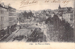 BELGIQUE - Liège - La Place Du Théâtre - Carte Postale Ancienne - Otros & Sin Clasificación