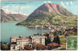 Suisse - Tessin - Chiasso - Lugano E Monte S. Salvatore - Carte Postale Pour La France - 25 Juillet 1910 - Chiasso