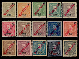 ! ! Inhambane - 1911 D. Carlos (Complete Set) - Af. 32 To 46 - MH - Inhambane