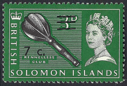 BRITISH SOLOMON ISLANDS 1966 QEII 7c On 3d Black, Green & Bright Green SG141A MH - Iles Salomon (...-1978)